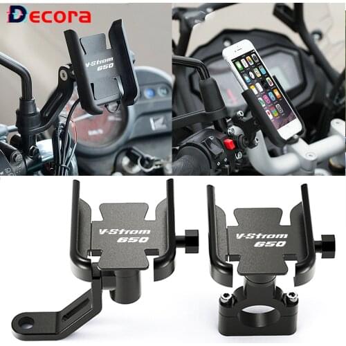 For SUZUKI V-STROM 650 650XT VSTROM 650 DL650 Motorcycle Handlebar Mobile Phone Holder GPS Stand Bracket Accessories All Years