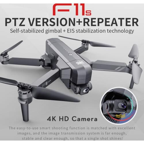 SJRC F11 PRO 4K HD Camera Drone SJRC Two-Axis Anti-Shake Gimbal 5G Wifi GPS Drone Brushless Foldable RC Quadcopter 1500M 24Mins