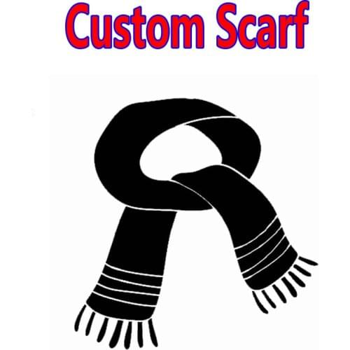 Custom Knitted Scarf With Embroidery Jacquard Logo Winter Warm Neckerchief Shawl For Man Woman Unisex