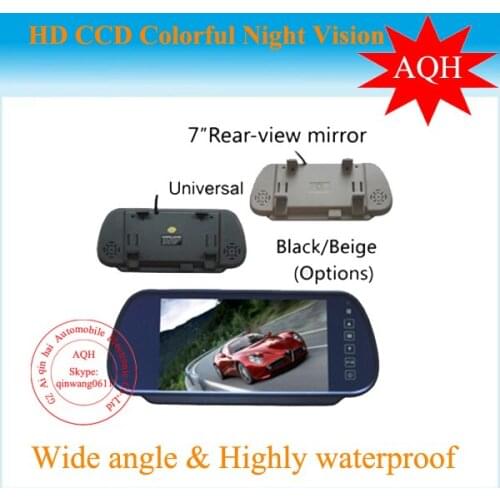 Free Shipping 7 Inch TFT Color Mirror LCD Car Rearview Screen Monitor Backup Camera