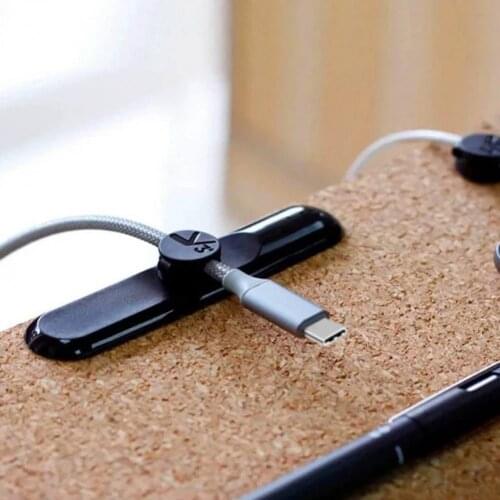 P1 Cable Clip Practical Magnetic Adsorption PVC Simple Mini Cord Organizer Winder Storage for Desktop