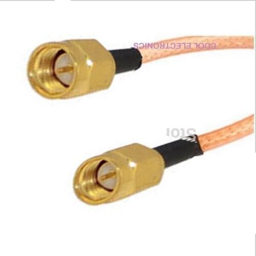 100pcs 10cm RG316 coaxial pigtail cable jumper cable SMA male to SMA male connector