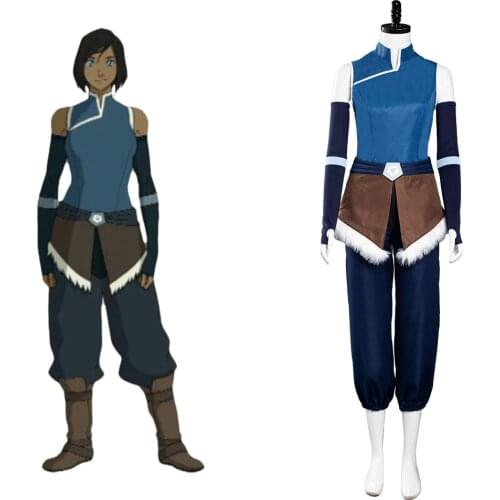 Korra Season 4 Korra Cosplay Costume Top Pants Outfits Halloween Carnival Suit