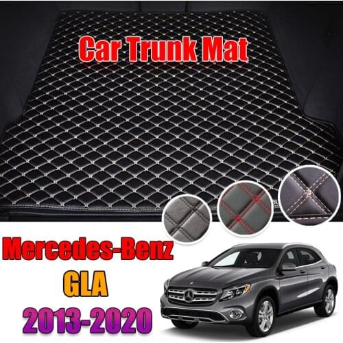 The Trunk Cargo Leather Liner Car Boot Liner Cargo Compartment Floor Carpet Mud Kick For Mercedes-Benz GLA 2013-2020