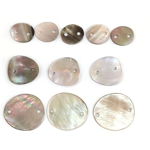 Natural Freshwater Shell Beads with Holes Round Coffee Color DIY Necklace Bracelet Jewelry Accessories Making Crafts Decoration