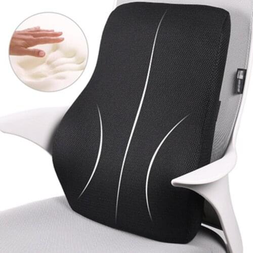 Pillow Lumbar Waist Cushion For Car Seat Support Neck Pillow Memory Foam Lower Back Pain Automotive Interior Accessories