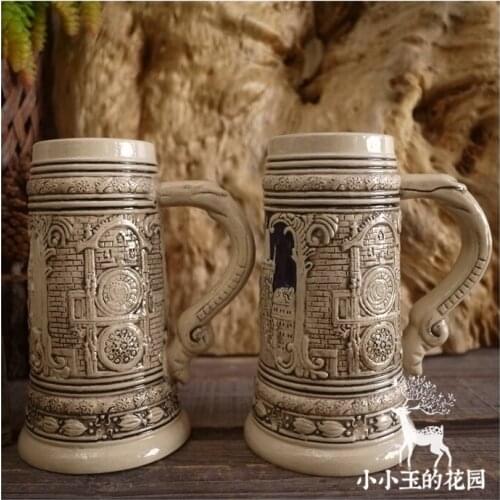 Prague Old Square Afternoon Casual Ceramic Embossed Mug Hold A Cup Of Coffee Walk In The Old Square With Your Friends