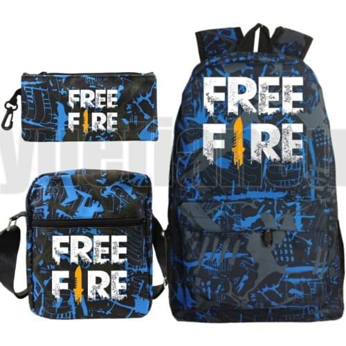 2021 Hot Game Free Fire Backpack Women Cosmetic Bag Zipper BagPack Laptop Girl Travelbag Kids PencilCase Children School Bookbag