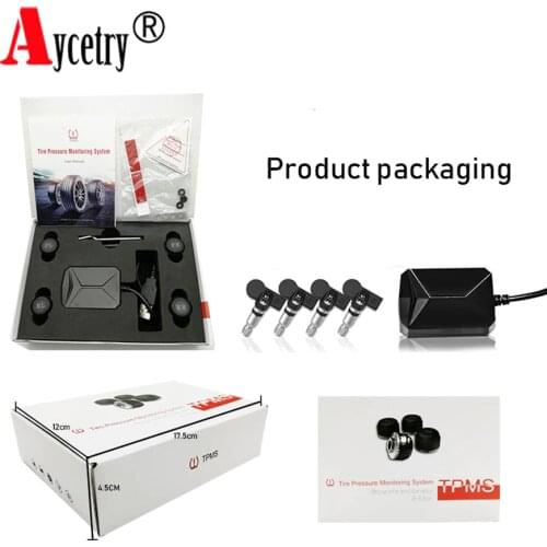 External/Build in TPMS car Tire Pressure Monitoring 4 Sensors Alarm Tire Temperature Monitoring System Fit android car radio dvd