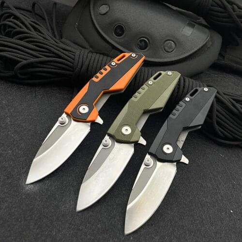 Outdoor Folding Knife High Hardness 5cr15mov Blade G10 Handle EDC Self-defense Tactics Adventure Jungle Rescue Military Knife