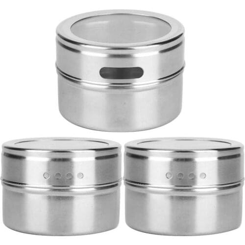Spice Pot 3Pcs Stainless Steel Seasoning Pot Can Spice Condiment Bottle Kitchen Barbecue Accessory Kitchen Tools