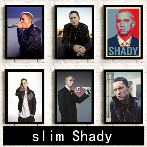 Slim Shady Poster Classical Popular Singer Movie Star Picture Slim Shady Figure Portrait Canvas Painting Bedroom Decor Prints