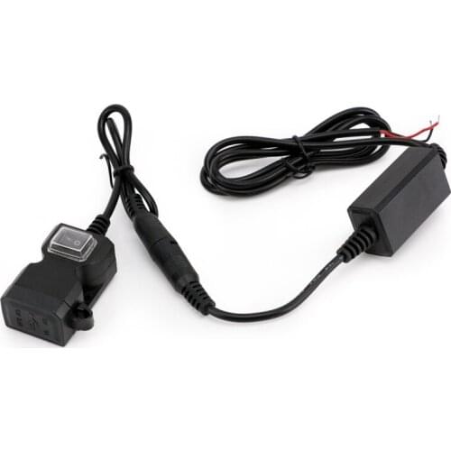 Universal QC3.0 USB Motorcycle Charger Waterproof Dual USB Fast Charge 12V-24V Power Adapter