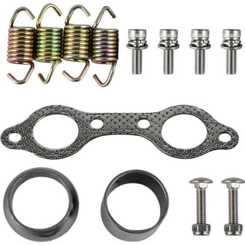 UTV Exhaust Muffler Gasket Spring Clamp Bolt Repair Kit For Ranger RZR 800 EFI