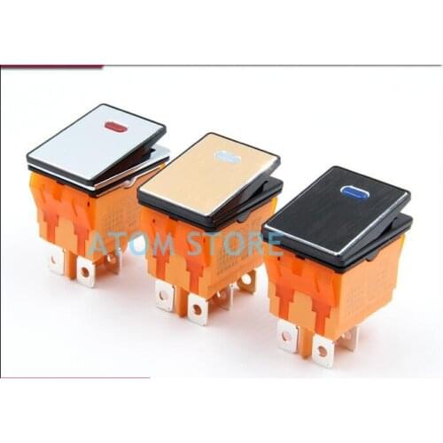 4 foot switch 2 stalls with light ship shaped switch waterproof metal rocker switch power supply 16A250V 2NO