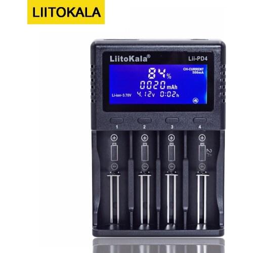 LiitoKala Lii-PD4/Lii-PD2 Battery Charger for 18650 26650 21700 AA AAA 3.7V/3.2V/1.2V/ Lithium NiMH Battery