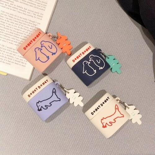 Cartoon Penguin Protective Cover for QCY T7 Funda Soft Liquid Silicone Earphone Case for qcy t7 Coque with Cute Hook