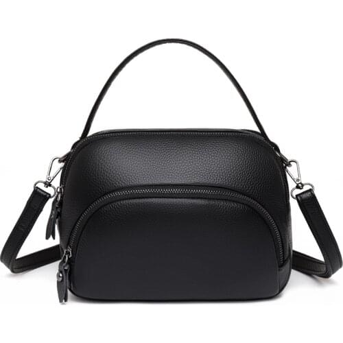 100% Genuine Leather Women Handbags Designer Cowhide Female Shoulder Bags Fashion Luxury Ladies Crossbody Bag High Quality Totes