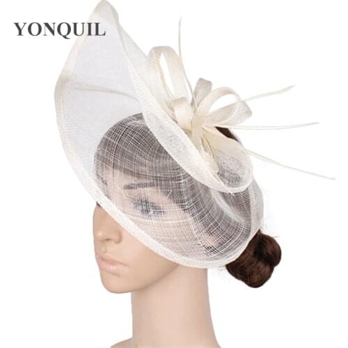 Ladies Elegant Chapeau Hair Fascinators For Weddings Bridal Married Headdress With Fancy Feather Kentucky Party Hats SYF284