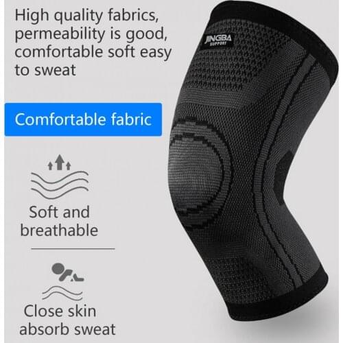 1Pc Knee Brace Elastic Adjustable Nylon Sweat Absorption Knee Stabilizer for Workouts Protective Knee Compression Sleeve for Gym