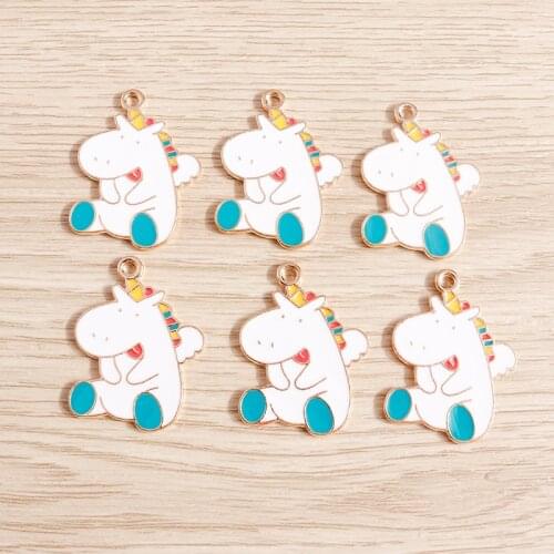 10pcs 24*30mm Cartoon Enamel Animal Hippo Charms for Jewelry Making DIY Bracelet Necklaces Earrings Handmade Crafts Accessories