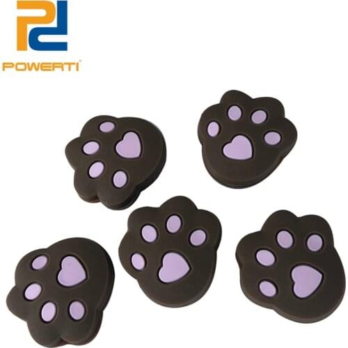 POWERTI 10pcs/lot Tennis Vibration Dampener 2018 New Arrival Brown Foot Bears Paw Cute Tennis Dampener