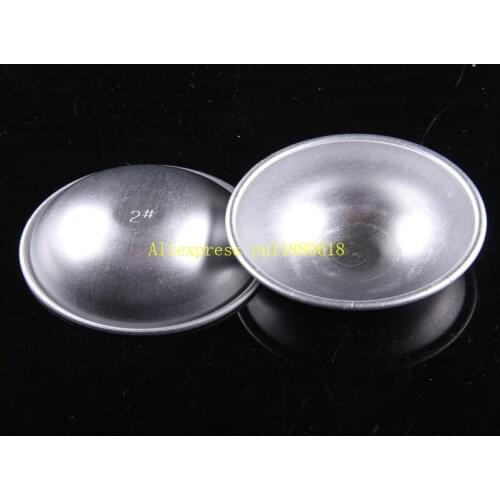 1000pcs/lot Fast Shipping 3D Aluminum Sphere Bath Bomb Cake Pan Tin Baking Pastry Ball Mold Size 4.5/5.5/6.5cm