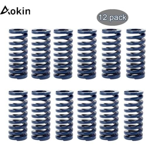 Aokin 12pcs 3D Printer Accessories Spring 8mm OD 25mm Hot Bed Glass Platform Leveling Spring Extruder Strong Spring