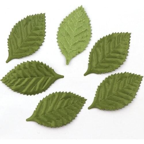 50pcs Non-Woven Fabric Green Leaves Felt Fabric Patch DIY Cloth Appliques/Craft Wedding Patches