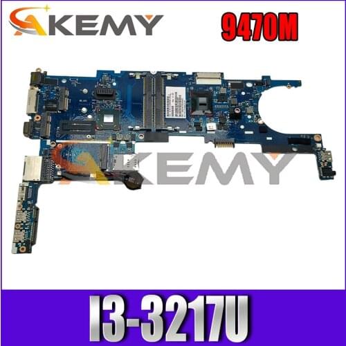 702847-501 702847-001 Laptop motherboard For HP Elitebook 9470M I3-3217U Notebook Mainboard 6050A2514101-MB-A02 SR0N9