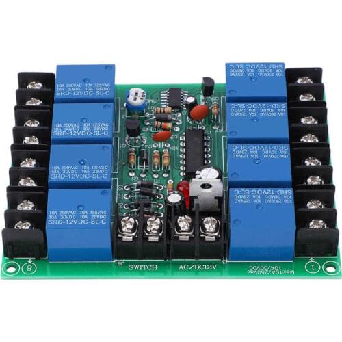 8 Channels Power Time Sequence Board 0.2-4S Adjustable Sequential Controller Module for Time-sharing Start Current