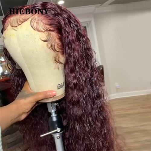99J Curly Lace Front Human Hair Wigs with Baby Hair Brazilian 13x6 Curly Lace Front Wigs Pre Plucked Hairline for Black Women