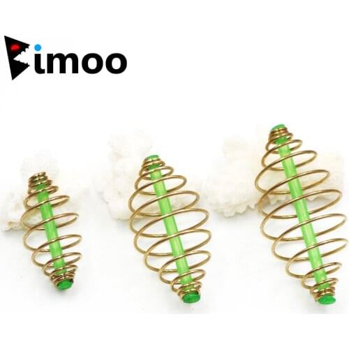 Bimoo 24PCS Method Feeder Bait Spring Cage for Carp Fishing Rig Saltwater Bottom Rigs Making Fishing Tackle