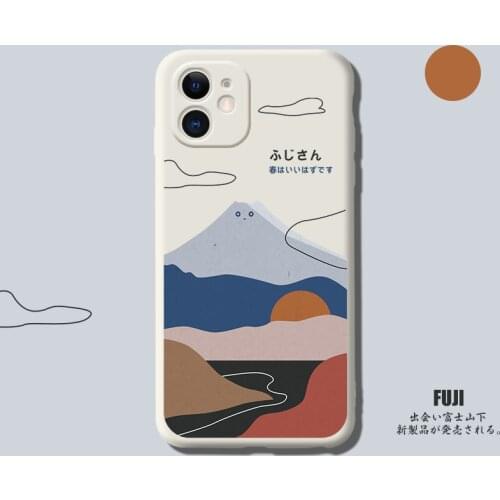 Smartphone Case For iphone 12 Pro Max Mini 6s 7 8 Plus XR XS 2020 SE Cell Phone Lens Protection New Style FuJi