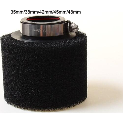 Black Straight Neck Foam Air Filter 35mm 38mm 42mm 45mm 48mm Sponge Cleaner Moped Scooter CG125 150cc Dirt Pit Bike Motorcycle