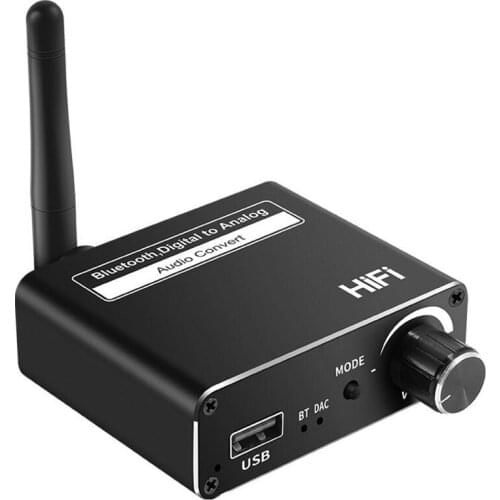 3 In 1 Bluetooth Digital To Analog Audio Converter With Bluetooth 5.0 Receiver With Volume Control 3.5Mm Audio Converter