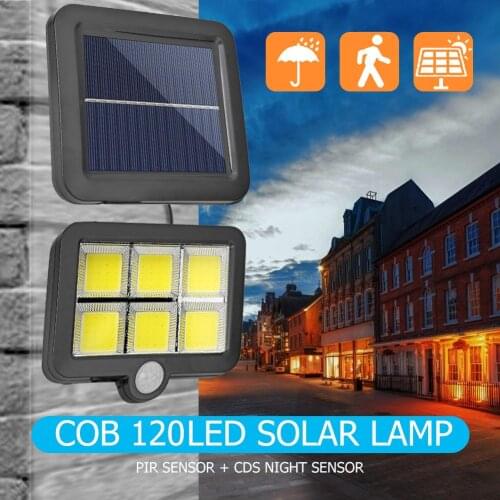 COB 120LED Solar Motion Sensor Wall Light Outdoor Waterproof Garden Street Path Lamp Home Decoration Dropship