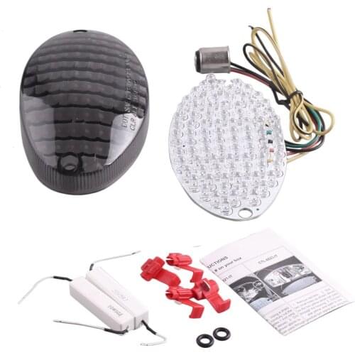 E-Mark Motorcycle Integrated LED Turn Signal Light Rear Tail Brake Stop Lights Taillight For Buell Blast Firebolt 2002 2003