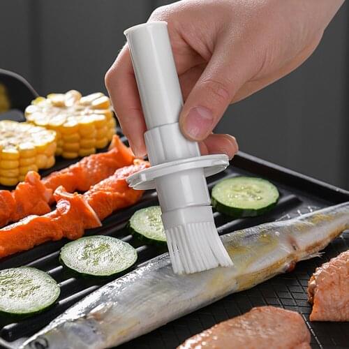 Silicone BBQ Tool Grill Oil Bottle with Brushes Barbecue Roast Heat Resistant Basting Baking Brush Accessories Kitchen 2021 New