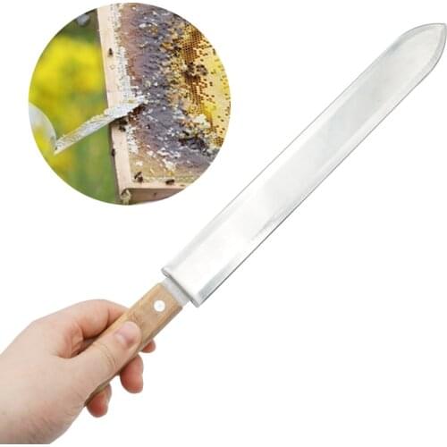 Beekeeping Tool Serrated Blade Bee Honey Knife Stainless Steel 40Cm Bee Hive Scraper Uncapping Apiculture Beekeeper Supplies