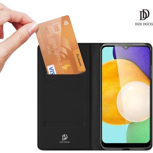 For Samsung Galaxy A03S Case Leather Wallet Flip Stand Phone Cover with Card Slot For Samsung A03S DUX DUCIS Skin Pro Series