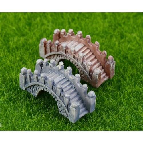 1pcs Resin Mini Bridge Miniature Landscape Fairy Garden Terrarium Decor Tool Garden Crafts Home Decor