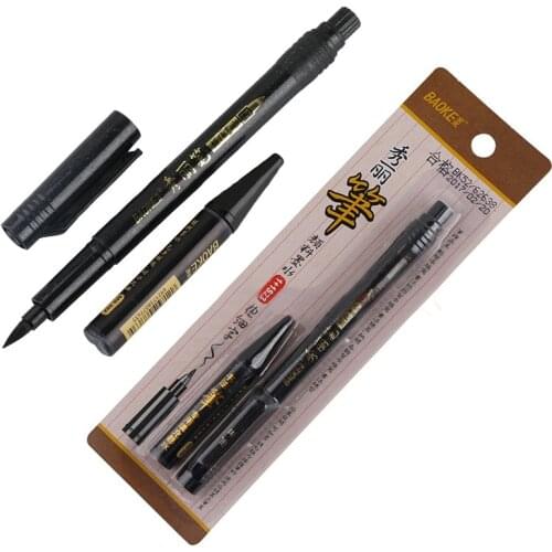 Ink Refillable Calligraphy Pens Brush Markers Set with 7ml Ink Student Stationery Art Marker for Writing Sketching Drawing