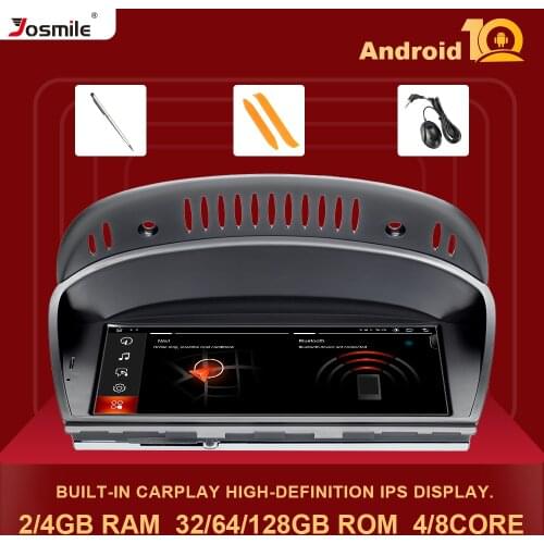 8.8" IPS Android 10.0 8core 4G 128G Car Radio Multimedia For BMW Series 5/3 E60 E61 E62 E63 E90 E91 CIC CCC GPS Built-in Carplay