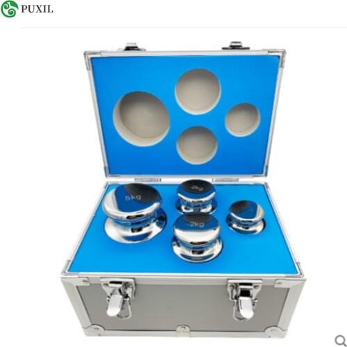 F1 Grade 4 pcs 1kg-5kg 304 Stainless Steel Digital Scale Calibration Weights Kit Set w Certificate, precision Packed