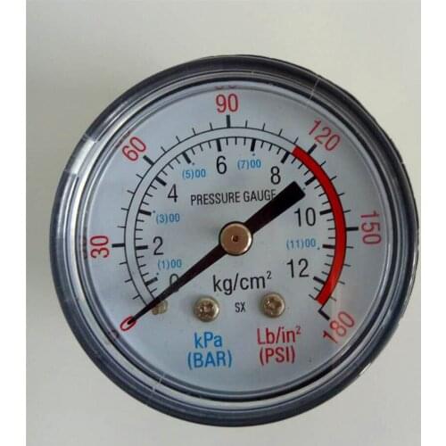 1/4" PT Male Thread 180 PSI 12 Bar Compressor Pressure Moisture Gauge