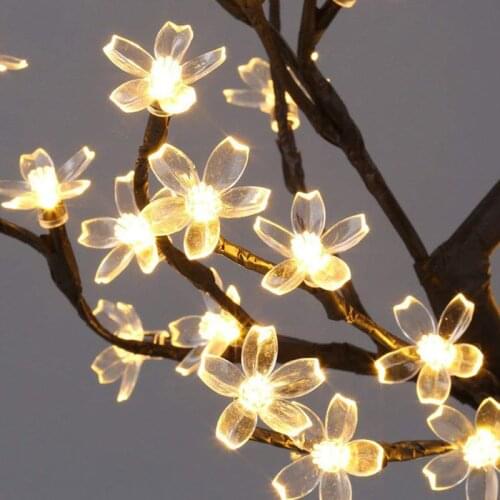 Cherry Blossom Desk Top Bonsai Tree Light, Decorative Warm White Light for Home Festival Party Wedding Christmas Indoor Outdoor