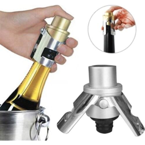 Stainless Steel Champagne Cork Portable Sealing Machine Bar Stopper Wine Cork Sparkling Wine Champagne Cap