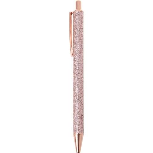 Luxury Metal Ballpoint Pen 1.0mm Glitter Oil Flow Pens Office Supplies School Stationery C5AE