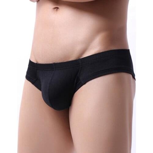 Sexy Mens Low Waist Underwear Penis Pouch Boxers Shorts Solid Color Underpants U Convex Pouch Male Panties